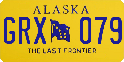 AK license plate GRX079