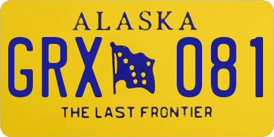 AK license plate GRX081