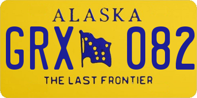 AK license plate GRX082