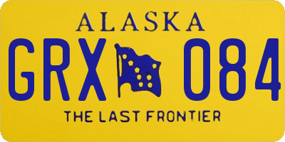 AK license plate GRX084