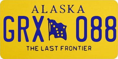 AK license plate GRX088