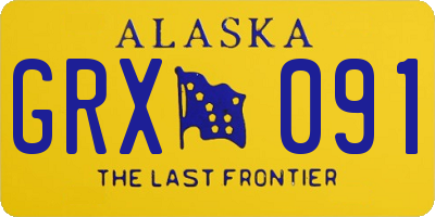 AK license plate GRX091