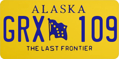 AK license plate GRX109