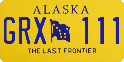 AK license plate GRX111