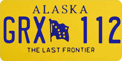 AK license plate GRX112