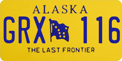 AK license plate GRX116