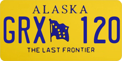 AK license plate GRX120
