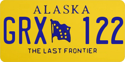 AK license plate GRX122