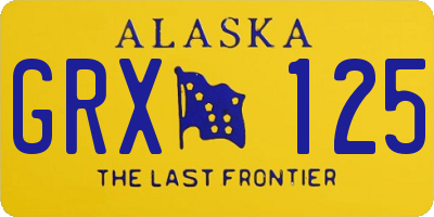 AK license plate GRX125