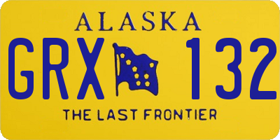 AK license plate GRX132