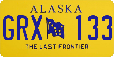 AK license plate GRX133