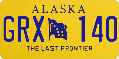 AK license plate GRX140