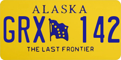 AK license plate GRX142