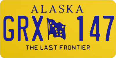 AK license plate GRX147