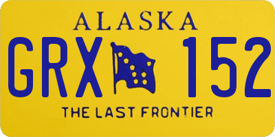 AK license plate GRX152