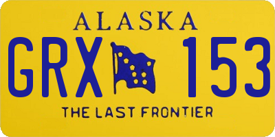 AK license plate GRX153