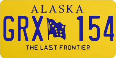 AK license plate GRX154