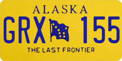 AK license plate GRX155