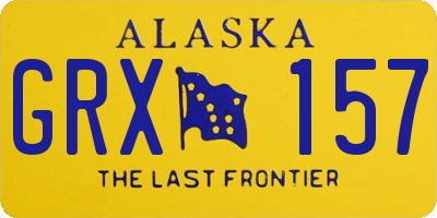 AK license plate GRX157