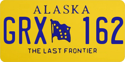 AK license plate GRX162