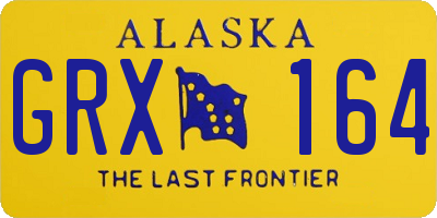 AK license plate GRX164