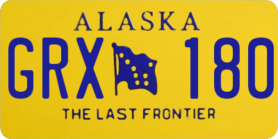 AK license plate GRX180