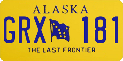 AK license plate GRX181