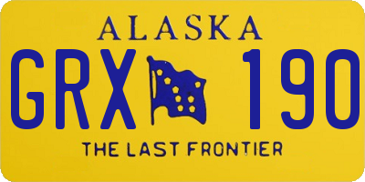 AK license plate GRX190