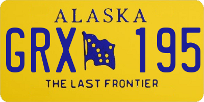 AK license plate GRX195