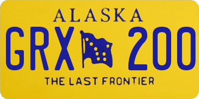 AK license plate GRX200