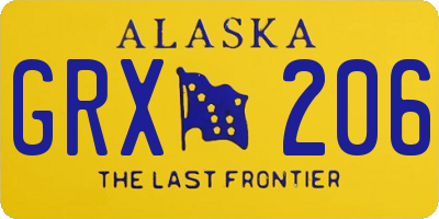 AK license plate GRX206
