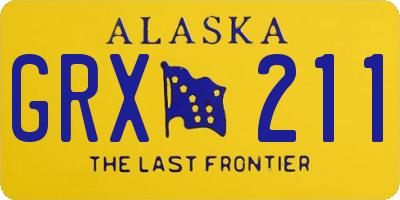AK license plate GRX211