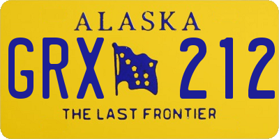 AK license plate GRX212
