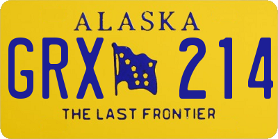 AK license plate GRX214