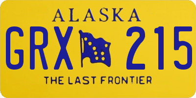 AK license plate GRX215
