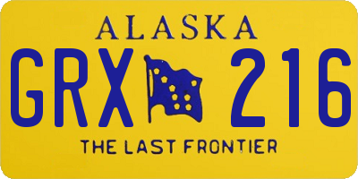 AK license plate GRX216