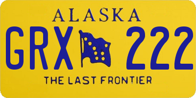 AK license plate GRX222