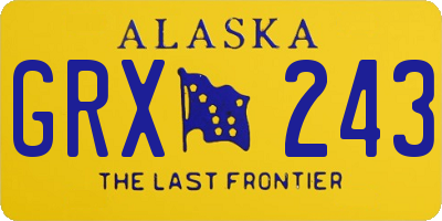 AK license plate GRX243