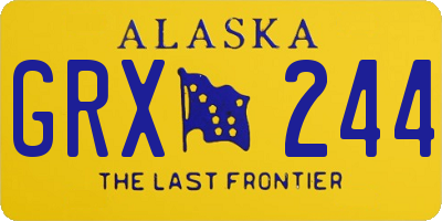 AK license plate GRX244