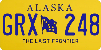 AK license plate GRX248