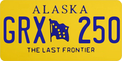 AK license plate GRX250