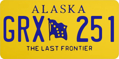 AK license plate GRX251