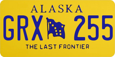 AK license plate GRX255
