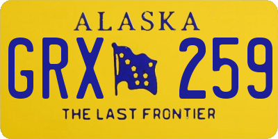 AK license plate GRX259