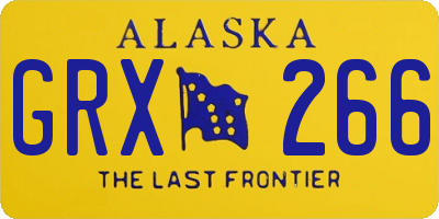 AK license plate GRX266