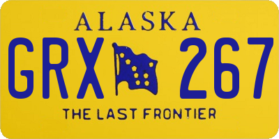 AK license plate GRX267