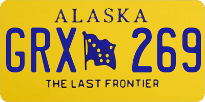 AK license plate GRX269