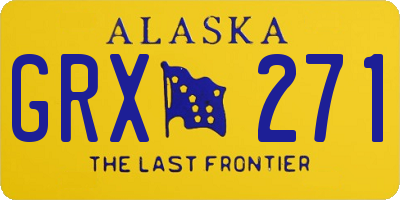 AK license plate GRX271