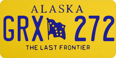 AK license plate GRX272