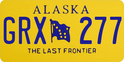 AK license plate GRX277